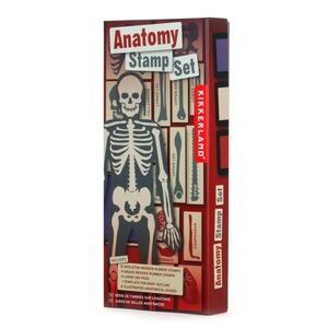 Kikkerland Anatomy Ink Stamp Boxed Set NWOT *UNUSED Age 3+